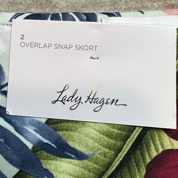 NWT Lady Hagen Small 2 16" Side Pleat Golf Tennis Skort Floral Athletic Skirt - Picture 11 of 11